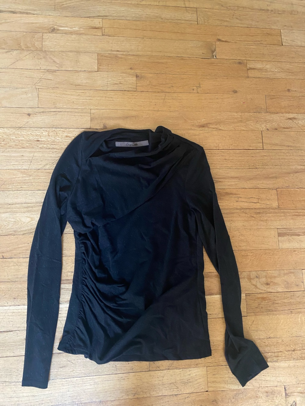 Enza costa black long sleeve top. Shimmery. Medium